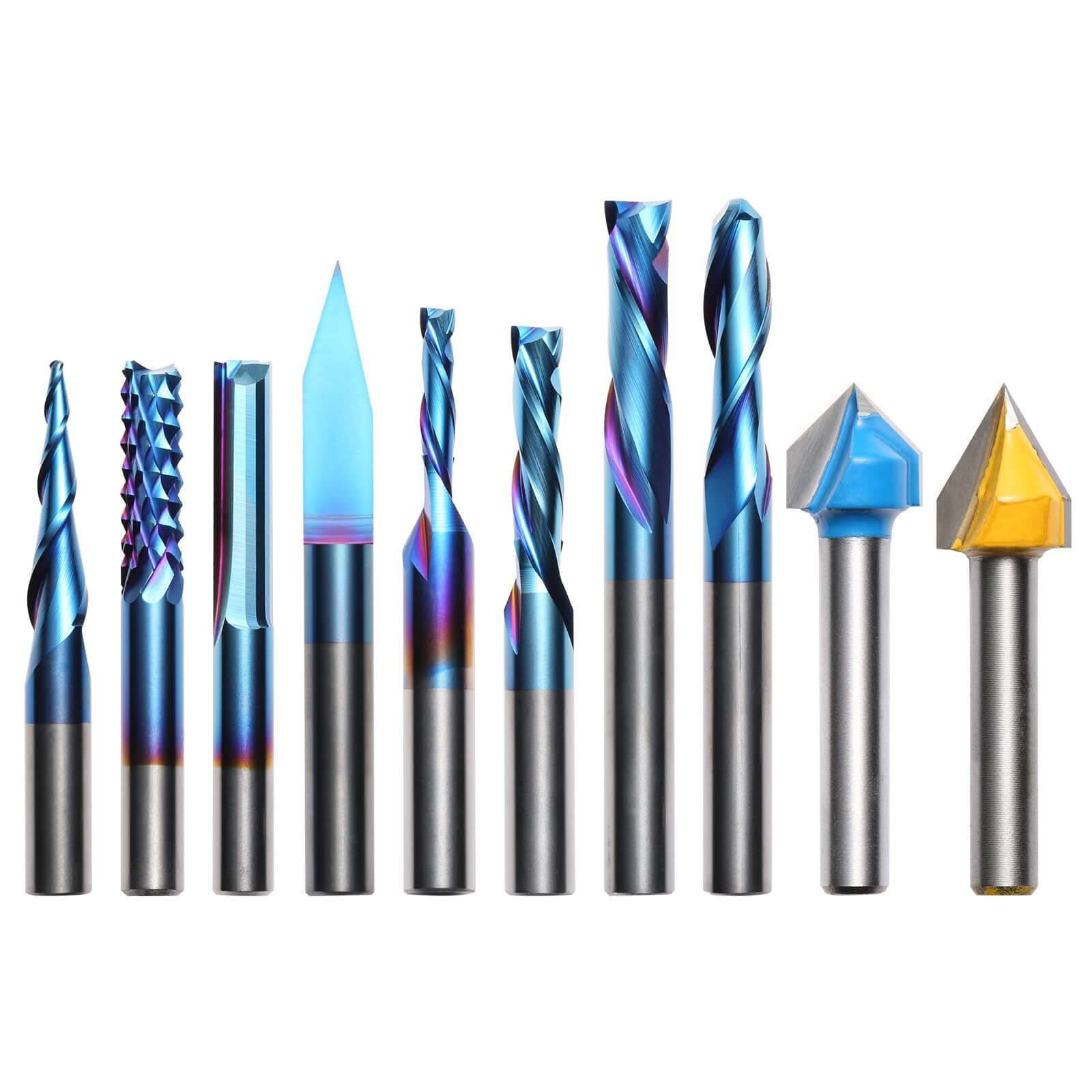 MC10A, 1/4'' Shank, General Purpose, Strong Durable End Mill Router Bi ...