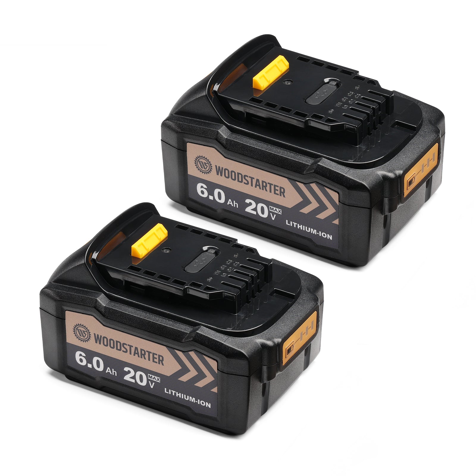 2 Pack 20V 6.0Ah Replacement Battery for Dewalt 20V Max, Compatible with DCB200 & DCD/DCF Series Tools, with Type-C Fast Charging