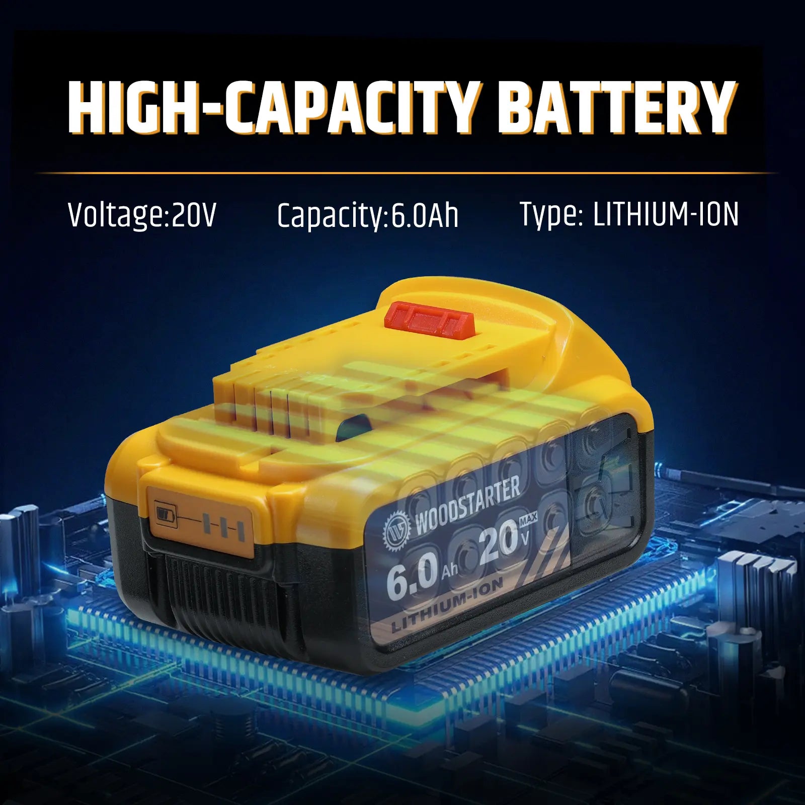 Pack 20V Replacement Lithium Battery for Dewalt 20V