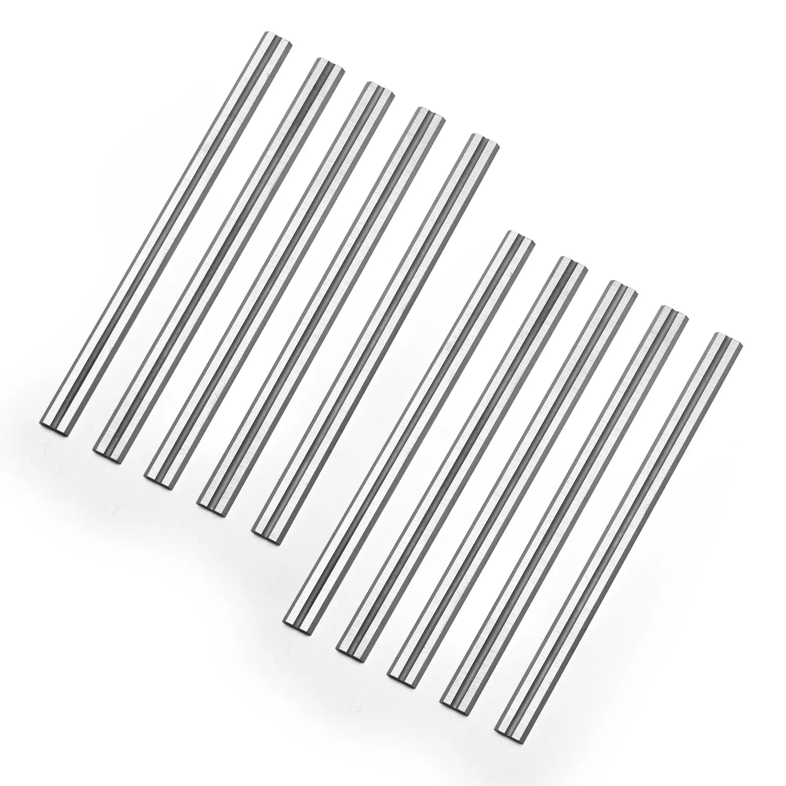 3-1/4 Inch TCT Hand Planer Blades, 82mm Double-Edged Planer Knives Replacement for Bosch, Makita, DEWALT, Ryobi, Craftsman, Black&Decker, and More 3-1/4 Hand Portable Planers (10 Pack)